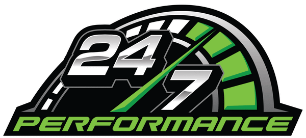 Logo of 24/7 Performance, motorsport workshop for BMW and Porsche tuning.