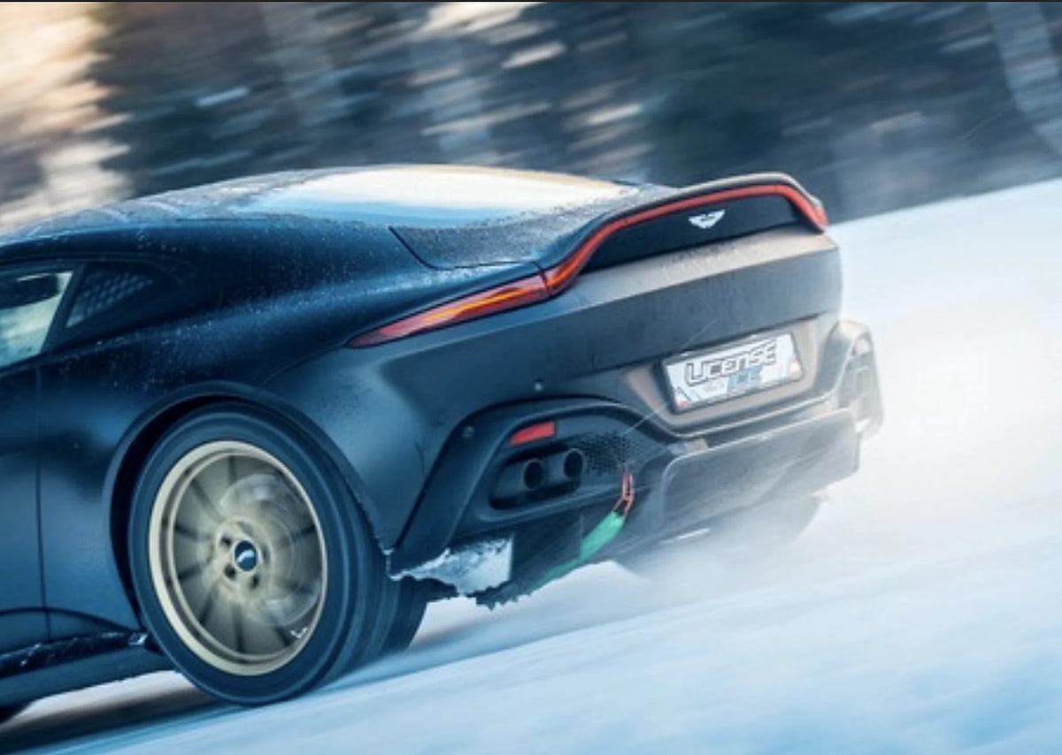 Aston Martin on the prepared ice surface at the Katschberg