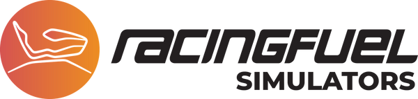 Logo of RacingFuel Simulators, maker of professional racing simulators from Horgen, Switzerland.